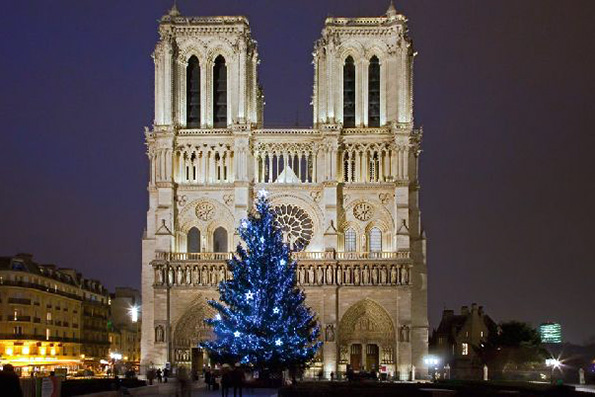 Москва подарила парижанам 25-метровую рождественскую ель