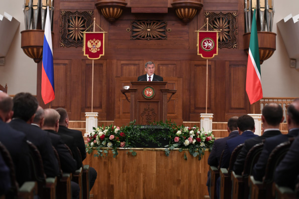 Глава Татарстанской митрополии присутствовал на ежегодном послании Президента Татарстана Государственному Совету РТ