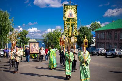 В Чистополе прошел крестный ход с чудотворной иконой Сергия Радонежского