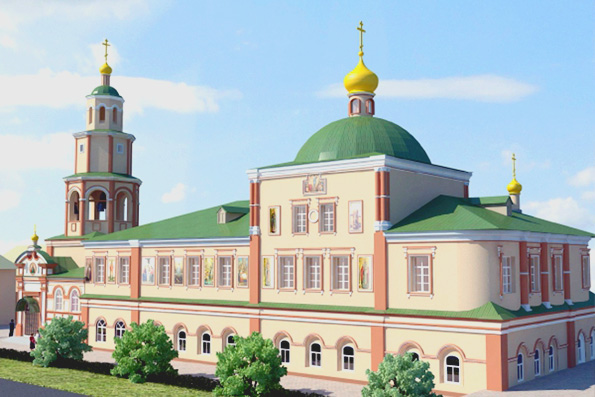 На восстановленную колокольню Духосошественского храма установили купол