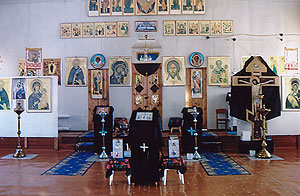 Внутренний интерьер храма
