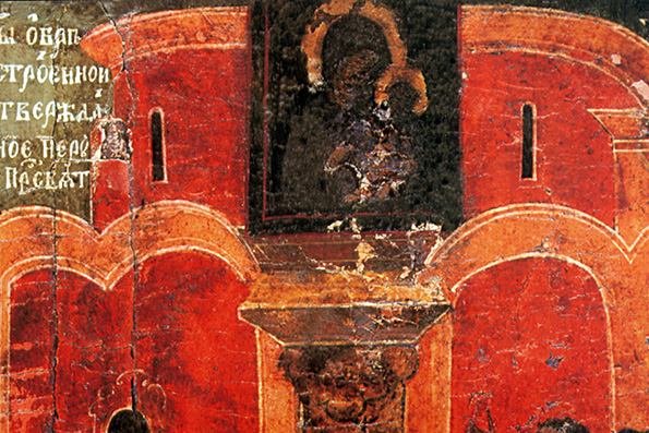 Лиддская нерукотворная (на столпе) икона Божией Матери (1 век)