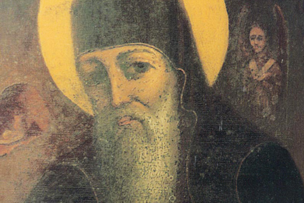 Преподобный Памва, затворник Печерский, в Дальних пещерах (13 век)