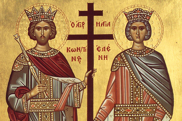 Равноапостольные царь Константин (337 г.) и матерь его царица Елена (327 г.)
