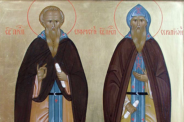 Преподобный Евфросин и ученик его Серапион, Псковские (1481 г.)