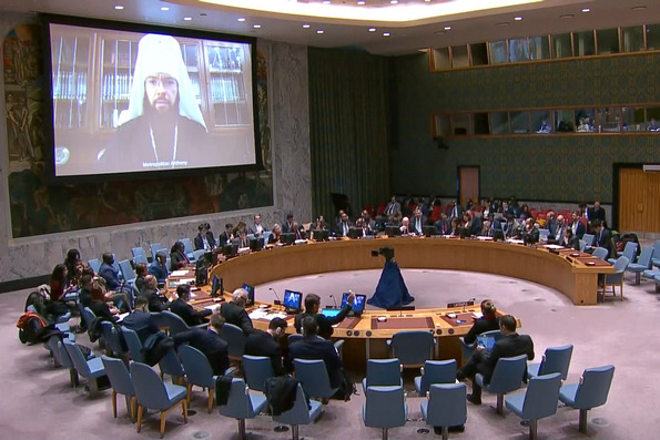 Председатель ОВЦС выступил на заседании Совета безопасности ООН с сообщением, посвящённым положению Украинской Православной Церкви