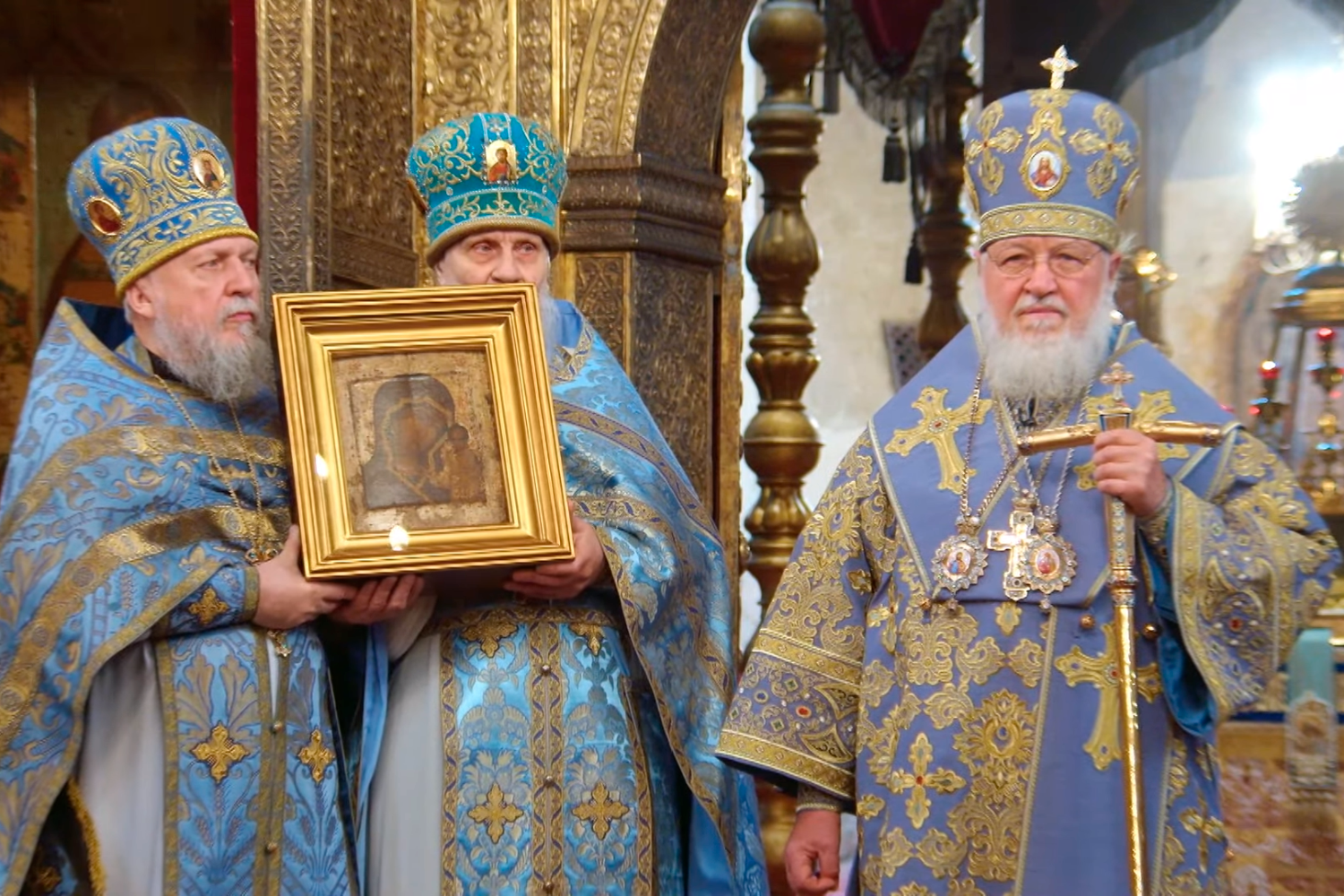 Патриарх Кирилл объявил об обнаружении подлинника московского списка чудотворной Казанской иконы Богородицы XVI века