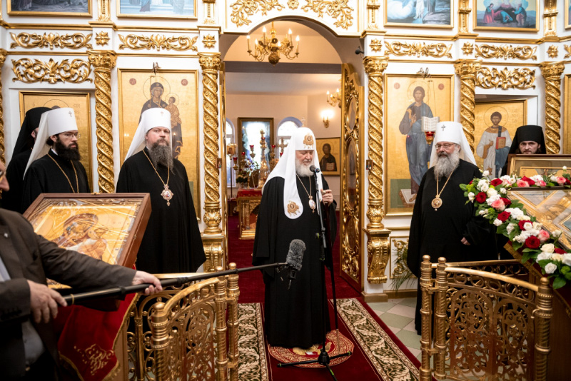 Святейший Патриарх Кирилл посетил храм преподобного Серафима Саровского в Казани