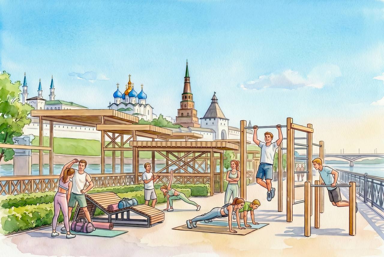 Молодежный отдел Казанской епархии проведет спортивную тренировку на Кремлевской набережной