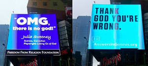 В Нью-Йорке атеисты продолжают «плакатную войну» против Христианства