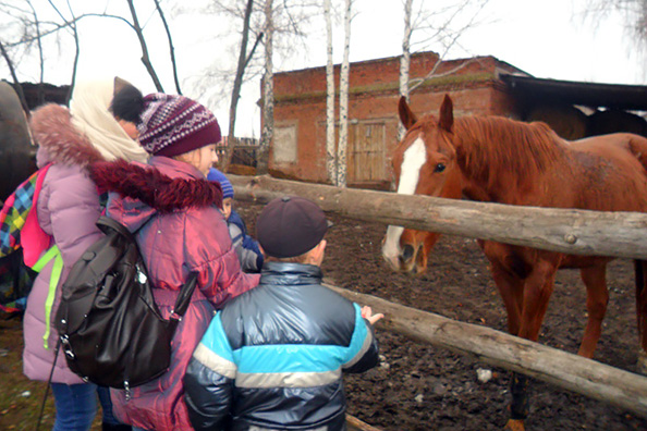 Школьники Болгара побывали с экскурсией в казачьей конюшне