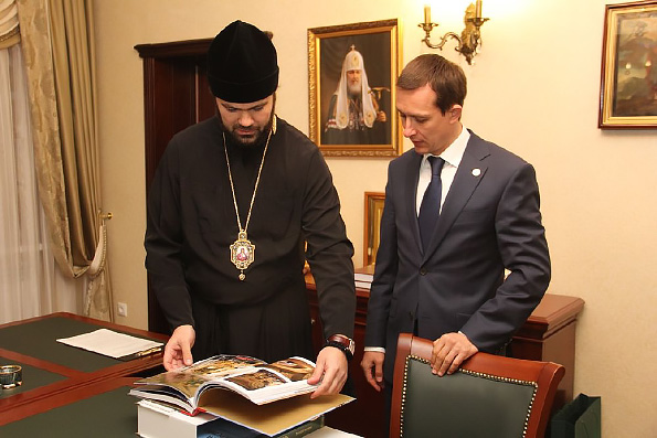 Глава Альметьевского района Айрат Хайруллин посетил Управление Альметьевской епархии