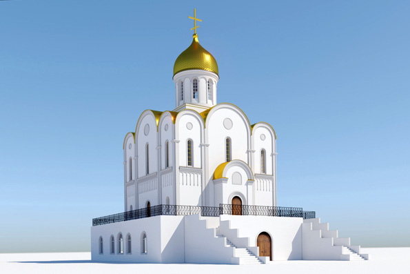 В Азнакаево продолжается строительство первого православного храма