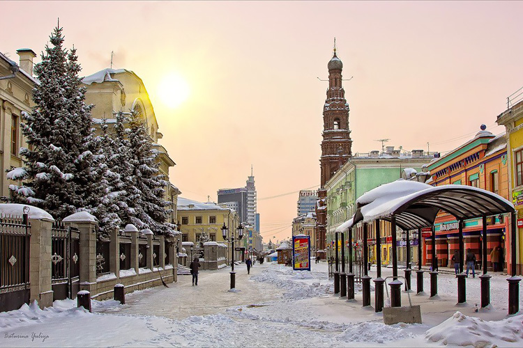 Красивая зимняя Казань