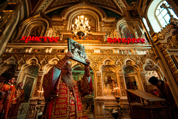 Престольные торжества Никольского кафедрального собора Казани возглавил митрополит Феофан