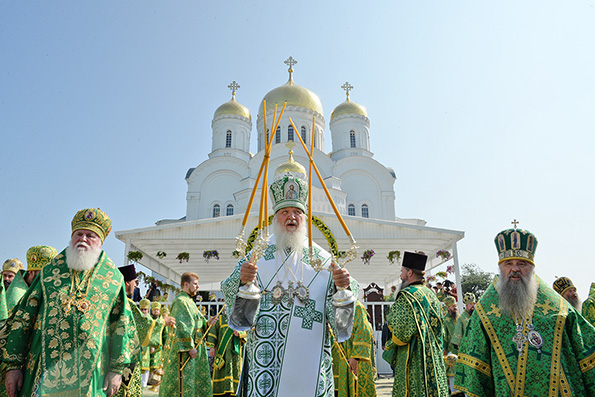 Патриарх Кирилл возглавил торжества по случаю юбилея перенесения в Дивеево мощей Серафима Саровского