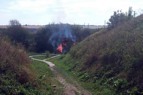 В селе Аркатово сгорела часовня-купель