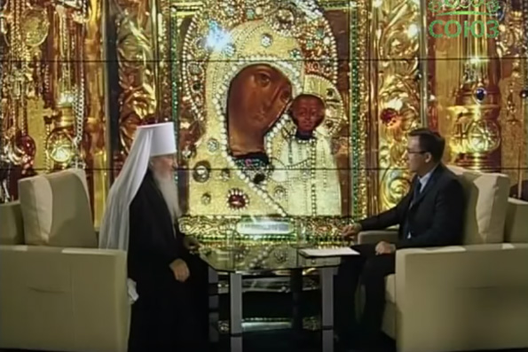 Беседа митрополита Феофана с ведущим Сергеем Юргиным на телеканале «Союз»