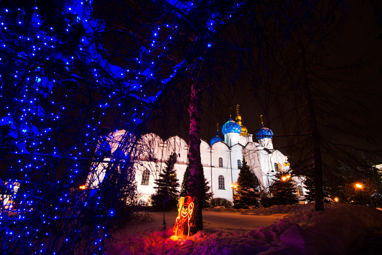 Новогодние виды Казанского кремля