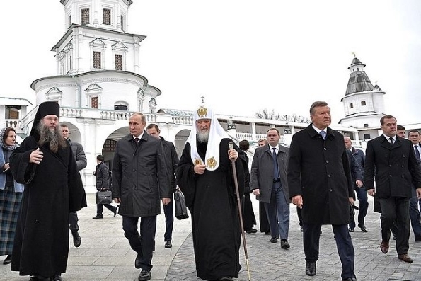 Президент России, Святейший Патриарх Кирилл и председатель Правительства России посетили Ново-Иерусалимский ставропигиальный монастырь