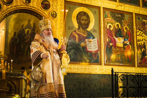 В Неделю Торжества Православия митрополит Феофан совершил Литургию в Благовещенском соборе