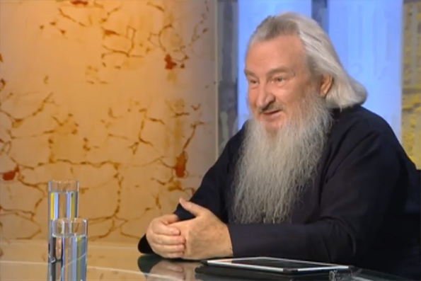 Беседа митрополита Феофана с ведущим Антоном Куриловичем на телеканале «Спас»