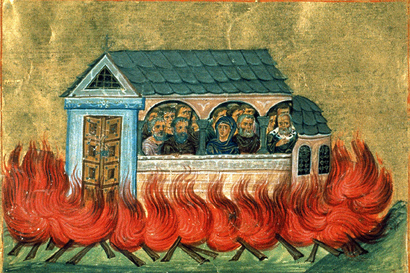Мучеников 20 000, в Никомидии в церкви сожженных, и прочих там же вне церкви пострадавших (302 г.)