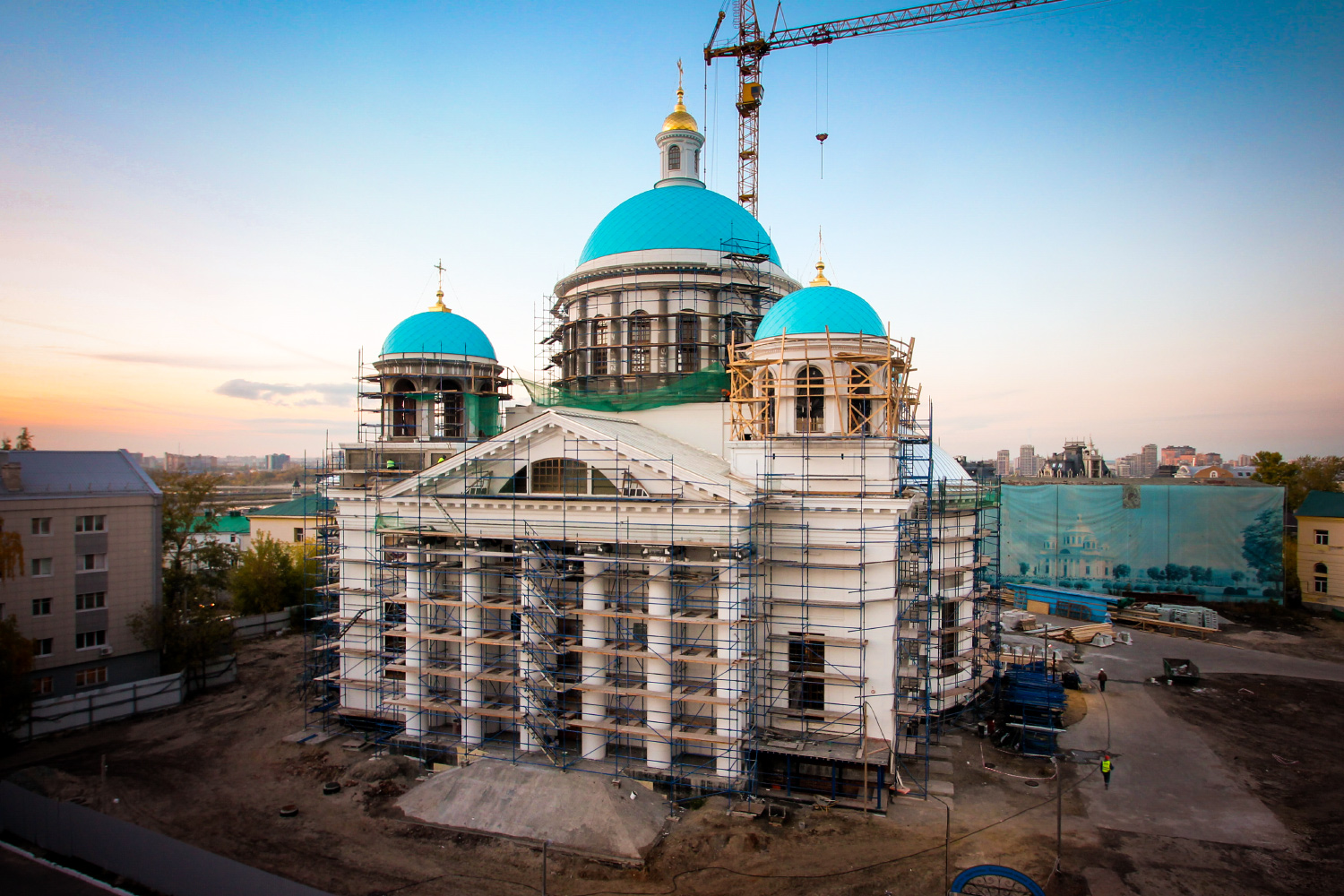 Воссоздание собора Казанской иконы Божией Матери. Октябрь 2018 года