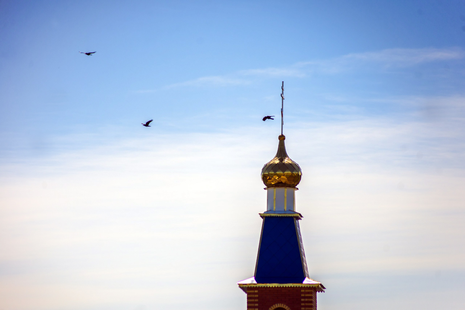 Купол Никольской часовни в селе Алешкин-Саплык