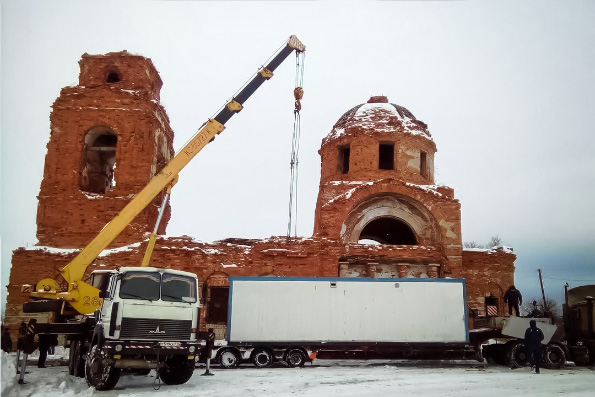 Началась подготовка к восстановлению Богоявленского храма в поселке Круглое Поле