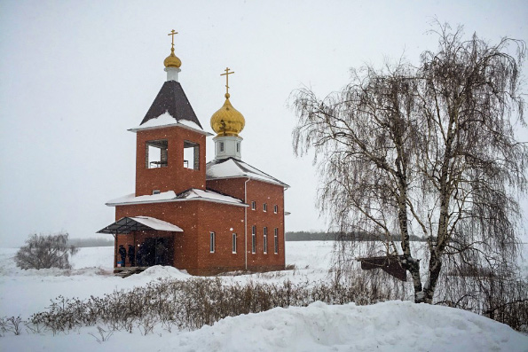 В селе Иванаево освятили колокола для строящегося храма в честь Богоявления Господня