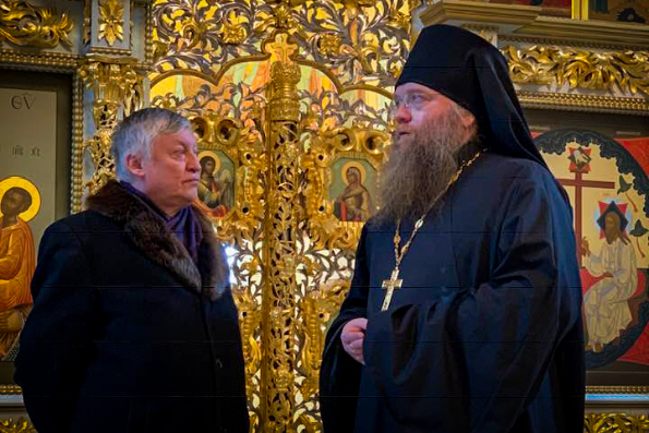Успенский монастырь Свияжска посетил экс-чемпион мира по шахматам Анатолий Карпов