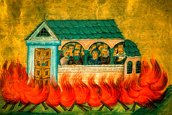 10 января. Память мучеников 20 000, в Никомидии в церкви сожженных
