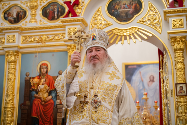 В день ангела митрополит Феофан совершил Литургию в домовом храме Казанского епархиального управления