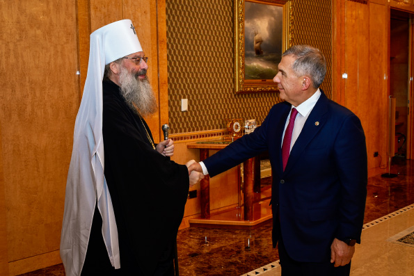 Состоялась встреча главы Татарстанской митрополии с Президентом Татарстана