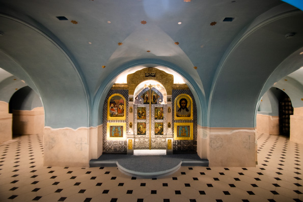 Освящение Пещерного храма собора Казанской иконы Богородицы