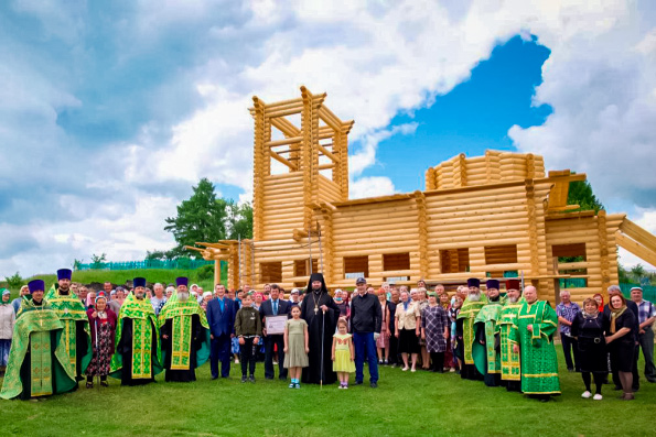В селе Савалеево Заинского района возводится деревянный храм в честь Сошествия Святого Духа